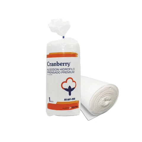 Algodon hidrofilo prensado premium 1 kilo - Cranberry