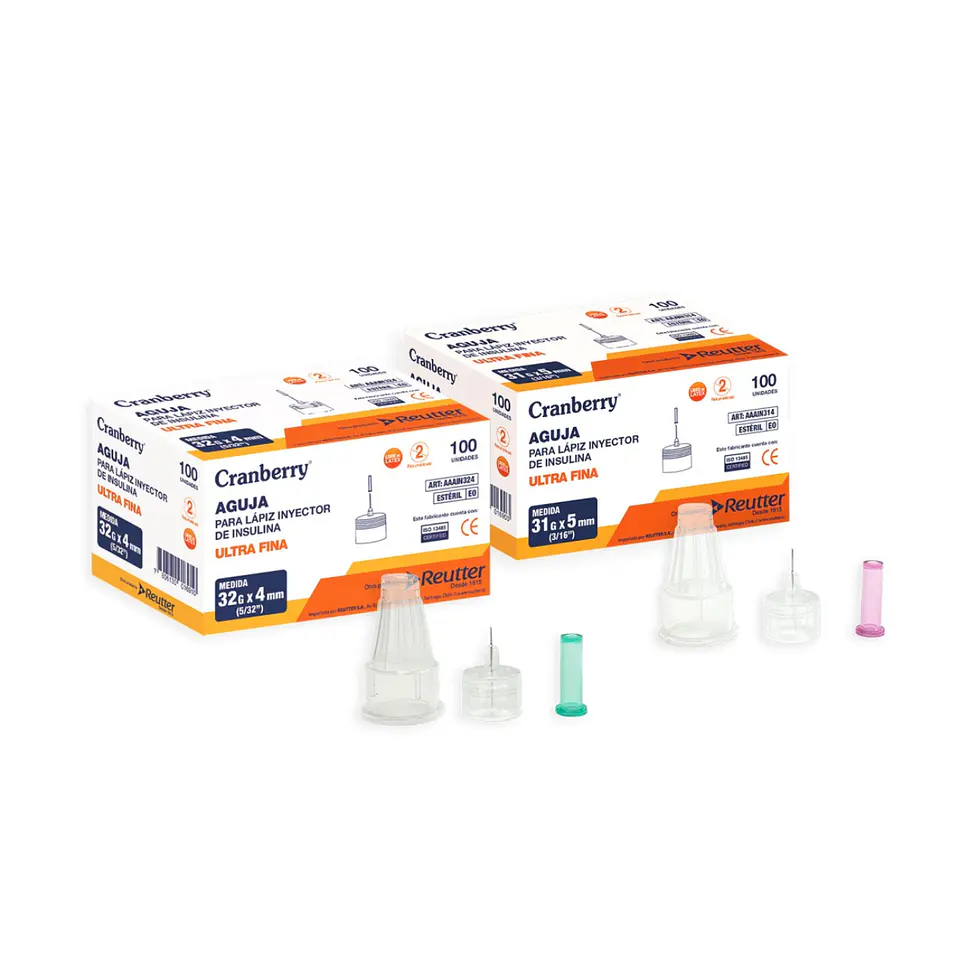 Aguja para lapiz inyector de insulina ultra fina 1