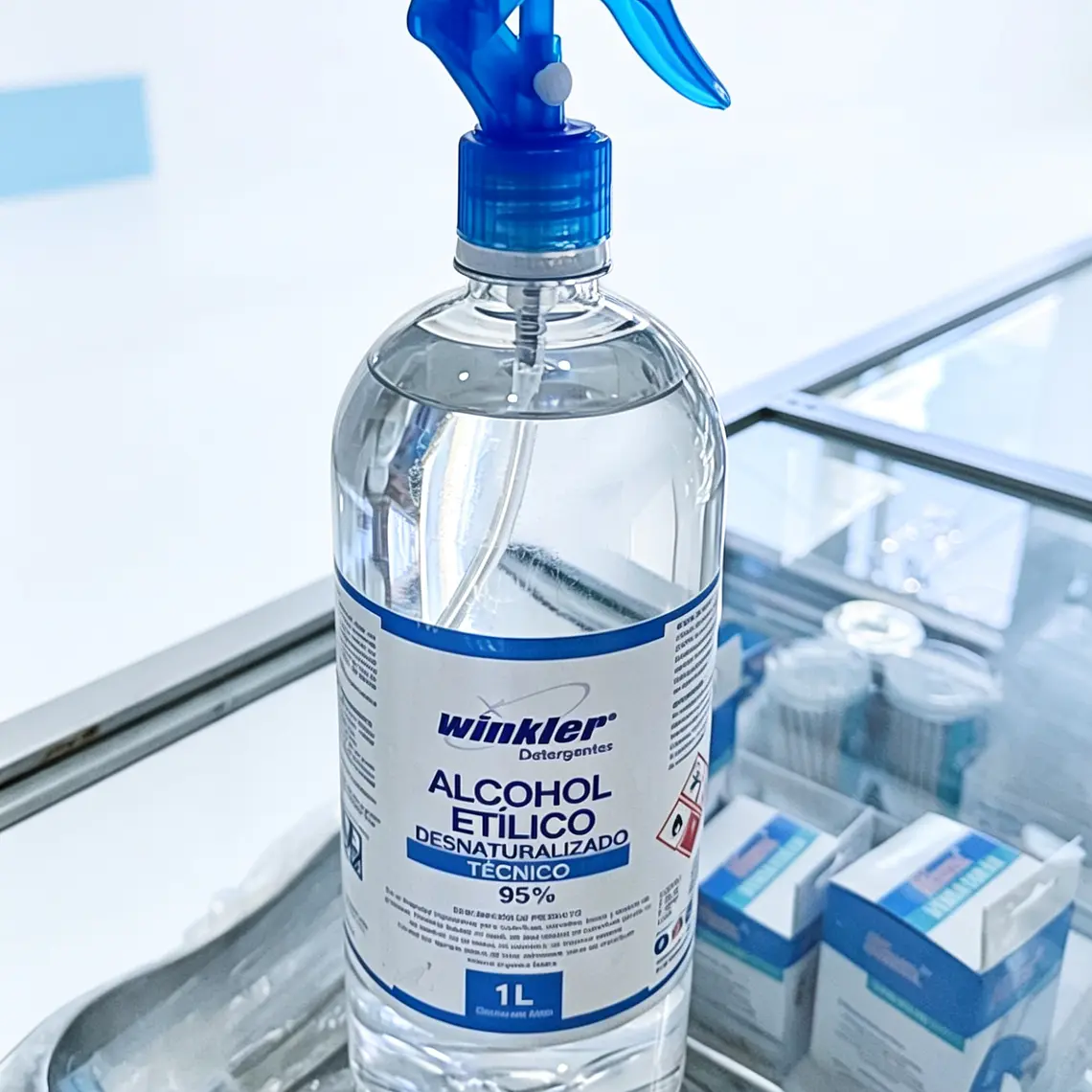 ALCOHOL ETILICO DESNATURALIZADO TECNICO 95% C/GATILLO 1LITRO - WINKLER 1