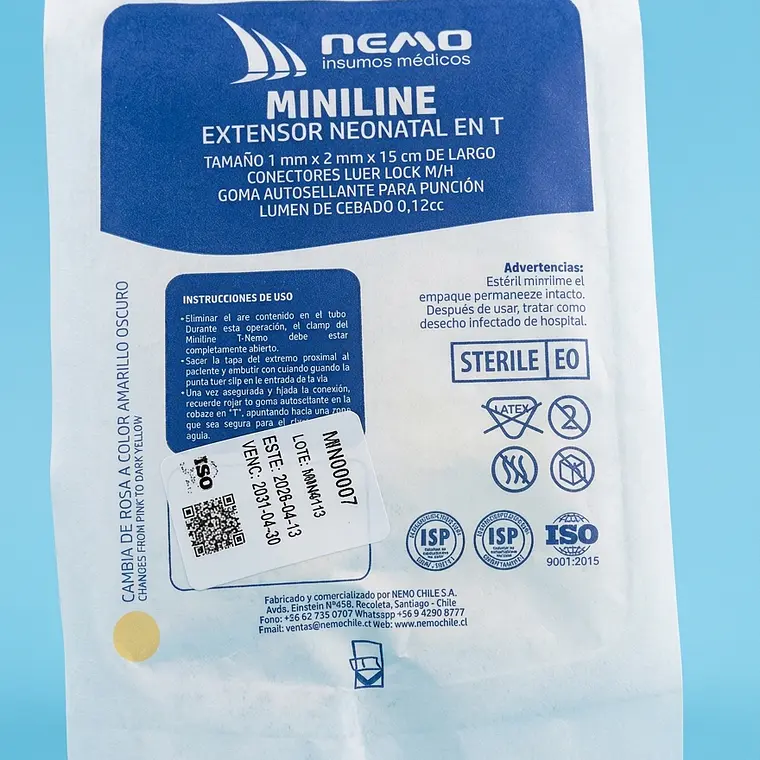 ALARGADOR MINILINE EXTENSOR NEONATAL EN T - UNIDAD 1