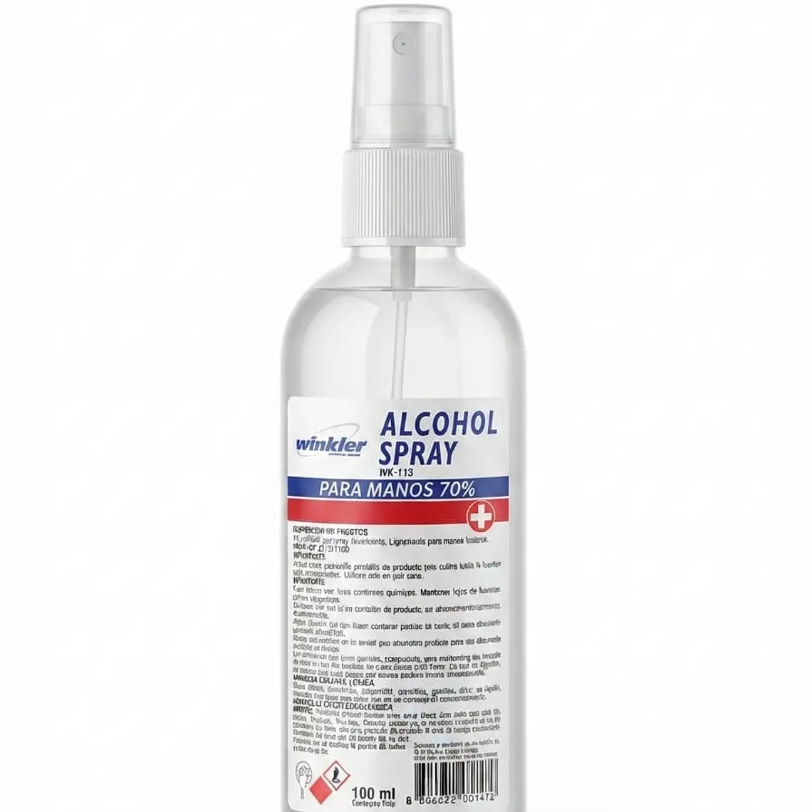 ALCOHOL SPRAY PARA MANOS 70% 100ML - WINKLER 1