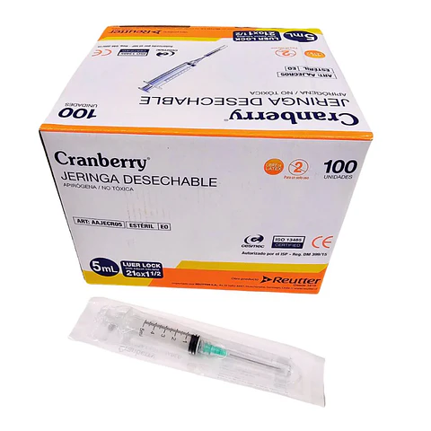 Jeringa des. 10ml - Aguja 21g x 1 1/2'' unidad