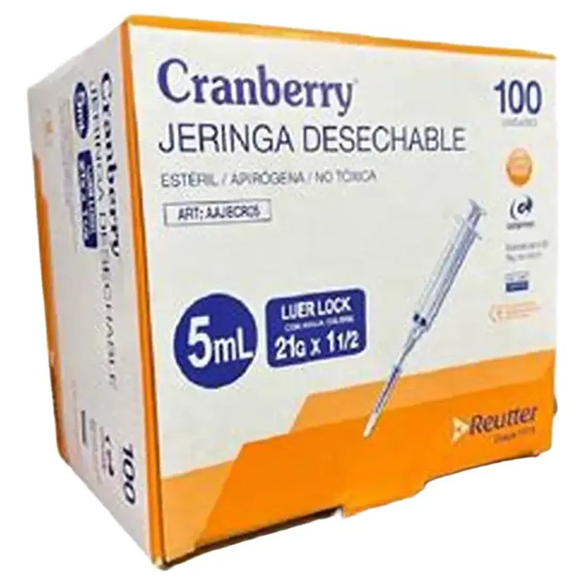 jeringa des. 5ml - Aguja 21g x 1 1/2'' caja 1