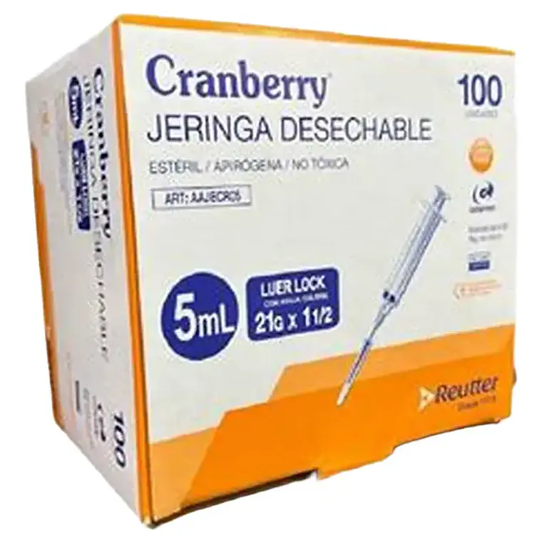 jeringa des. 5ml - Aguja 21g x 1 1/2'' caja 1