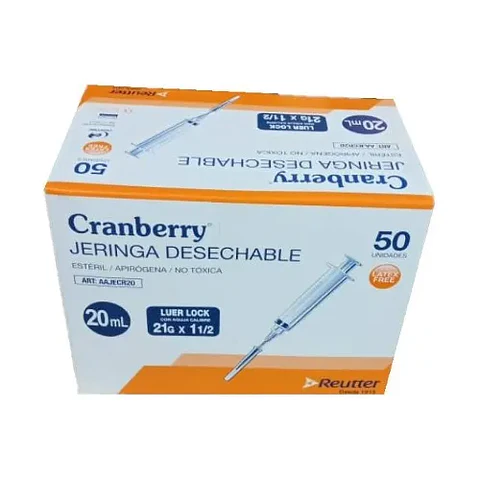 Jeringa des. 20ml - Aguja 21g x 1 1/2'' caja