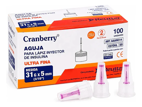 AGUJA PARA LAPIZ INYECTOR INSULINA 31G
