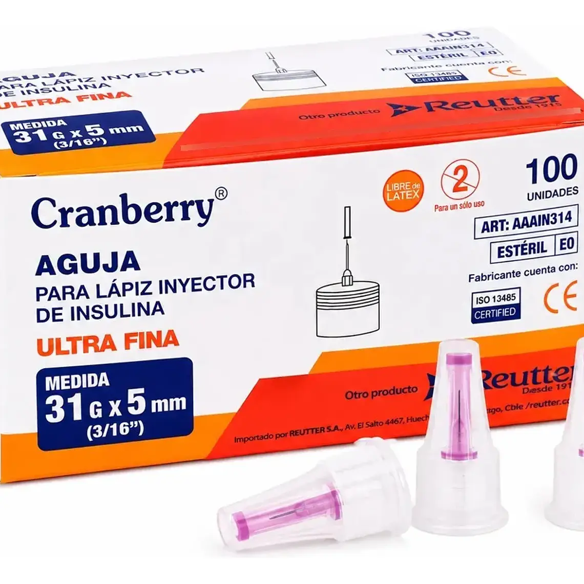AGUJA PARA LAPIZ INYECTOR INSULINA 31G 1