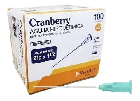 AGUJA HIPODERMICA 21G-UNIDAD