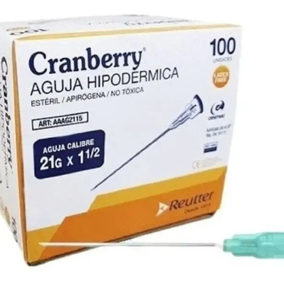 AGUJA HIPODERMICA 21G-UNIDAD 1