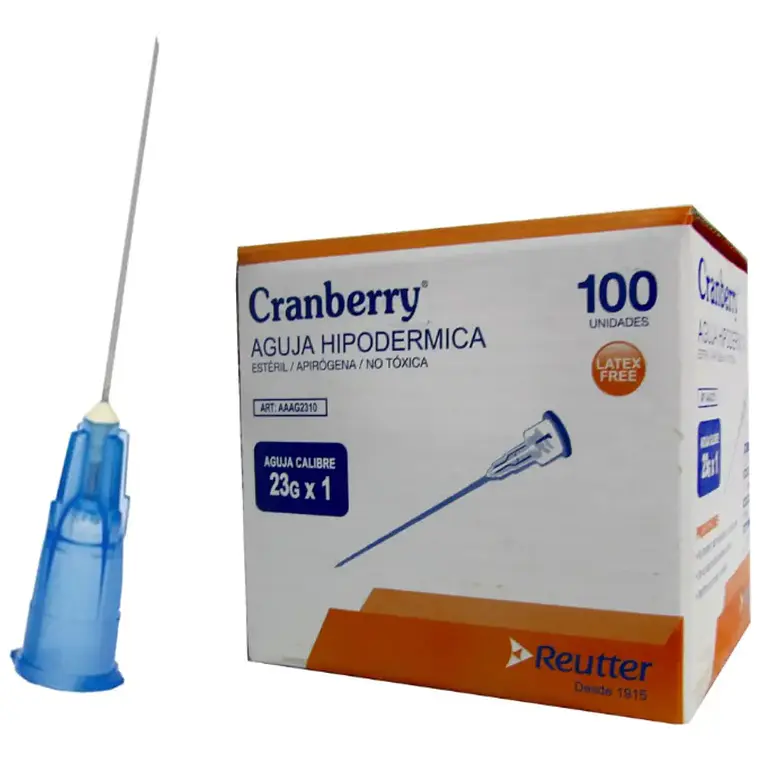 AGUJA HIPODERMICA 23G-UNIDAD 1