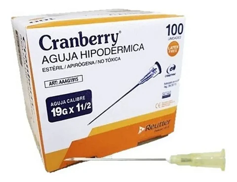 AGUJA HIPODERMICA 19G-UNIDAD