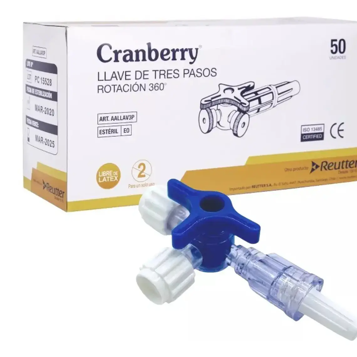 LLAVE 3 PASOS ROTACION 360° CRANBERRY 1