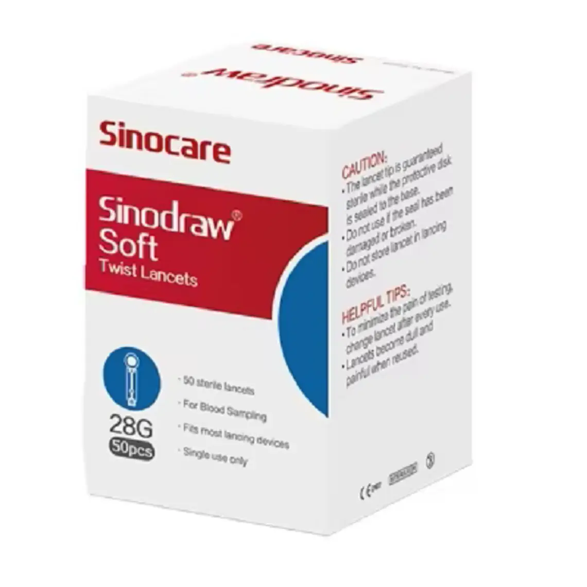 LANCETAS 50 UNIDADES SINOCARE 1