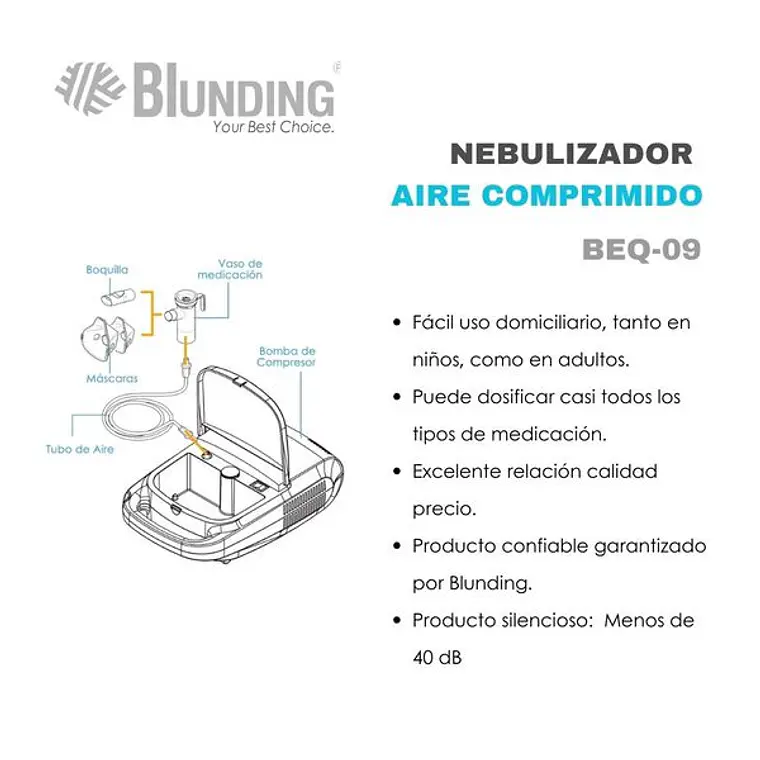 NEBULIZADOR DE AIRE COMPRIMIDO PORTATIL - BLUNDING 3