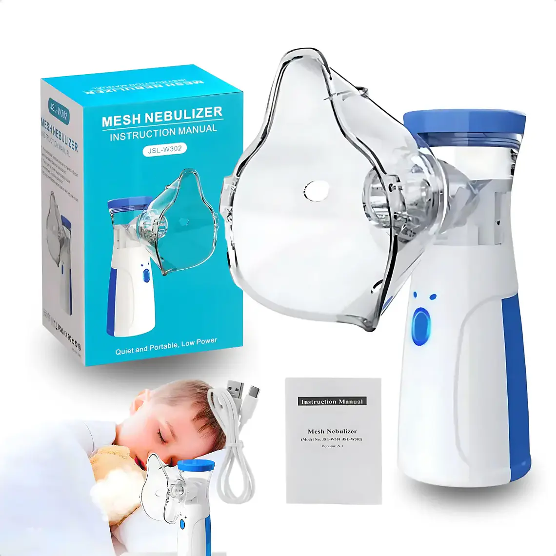 NEBULIZADOR CON CARGADOR USB PORTATIL 2