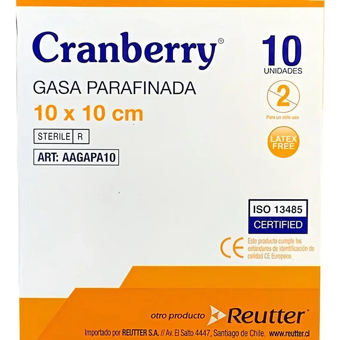 GASA PARAFINADA 10X10CM ESTERIL CAJA 10 UNIDADES 1