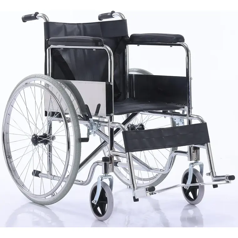 SILLA DE RUEDAS CROMADA PLEGABLE 1