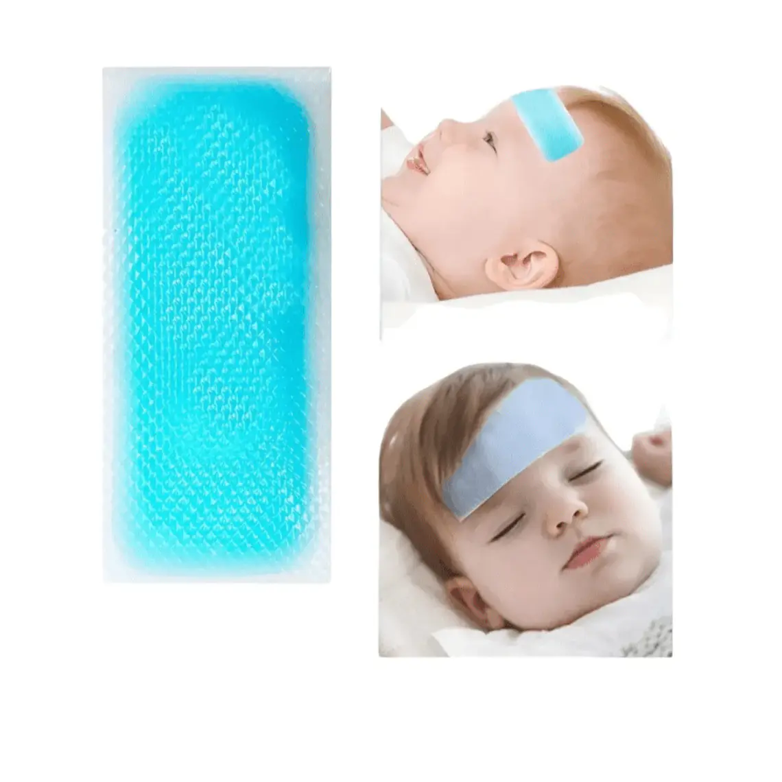 PARCHE DE GEL PARA LA FIEBRE NIÑOS 120mmX50mm 3unidades - DEROYAL 1