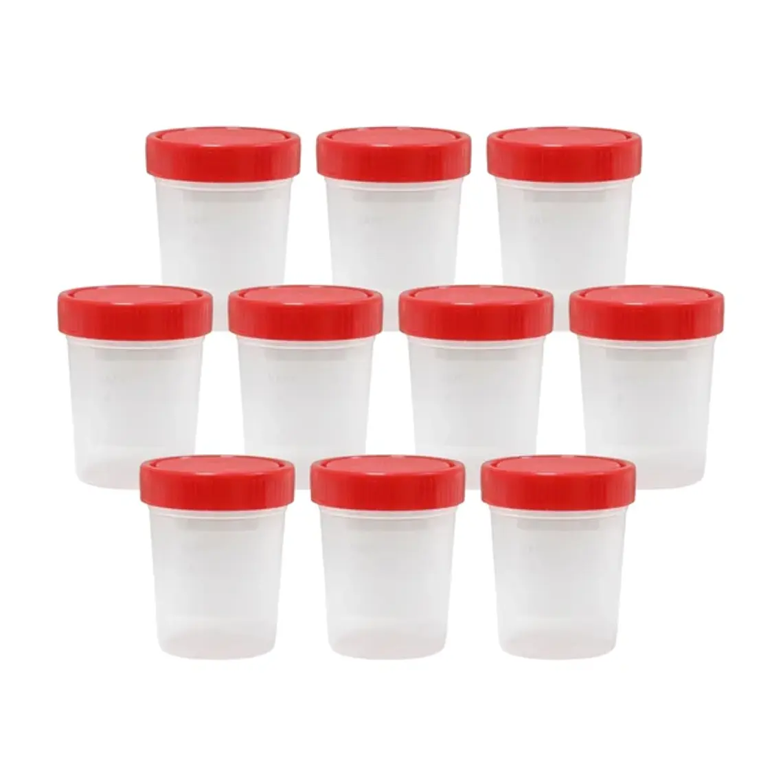 FRASCO MUESTRA ORINA TAPA ROJA 60 ML 1