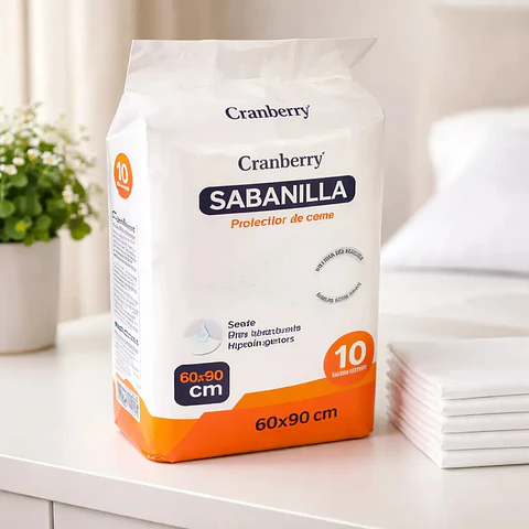 SABANILLAS PROTECTOR DE CAMA 90x60cms 10 unidades