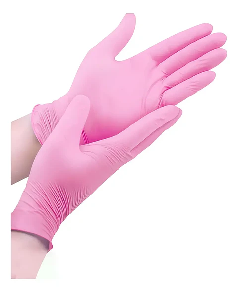 GUANTE NITRILO SIN POLVO ROSADO TALLA XS