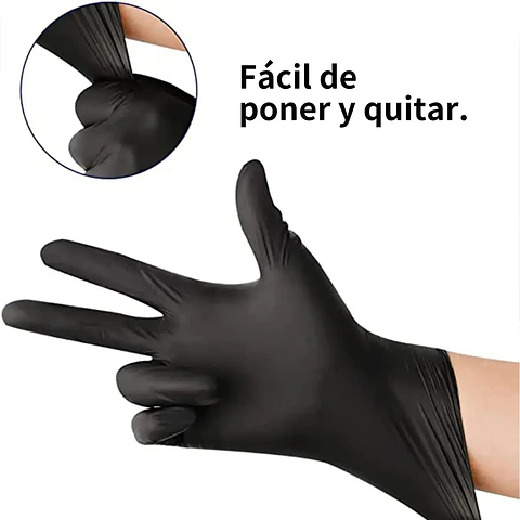 GUANTE NITRILO COLOR NEGRO TALLA M