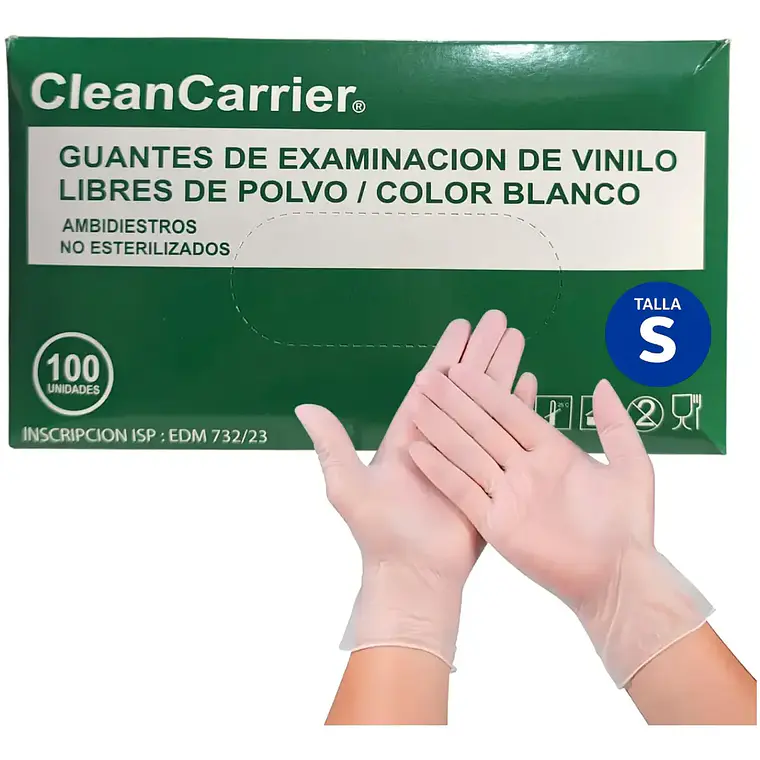 GUANTE VINILO BLANCO TALLA S 1