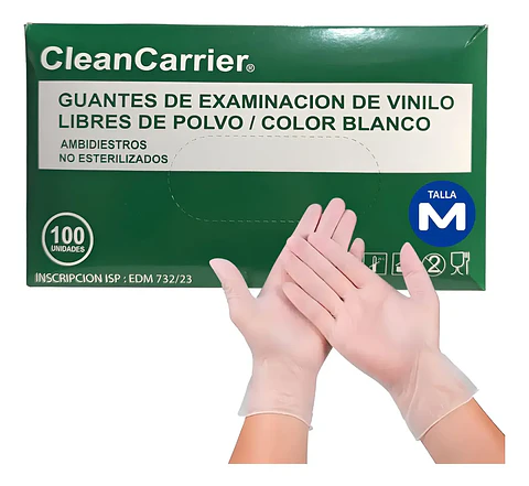 GUANTE VINILO BLANCO TALLA M
