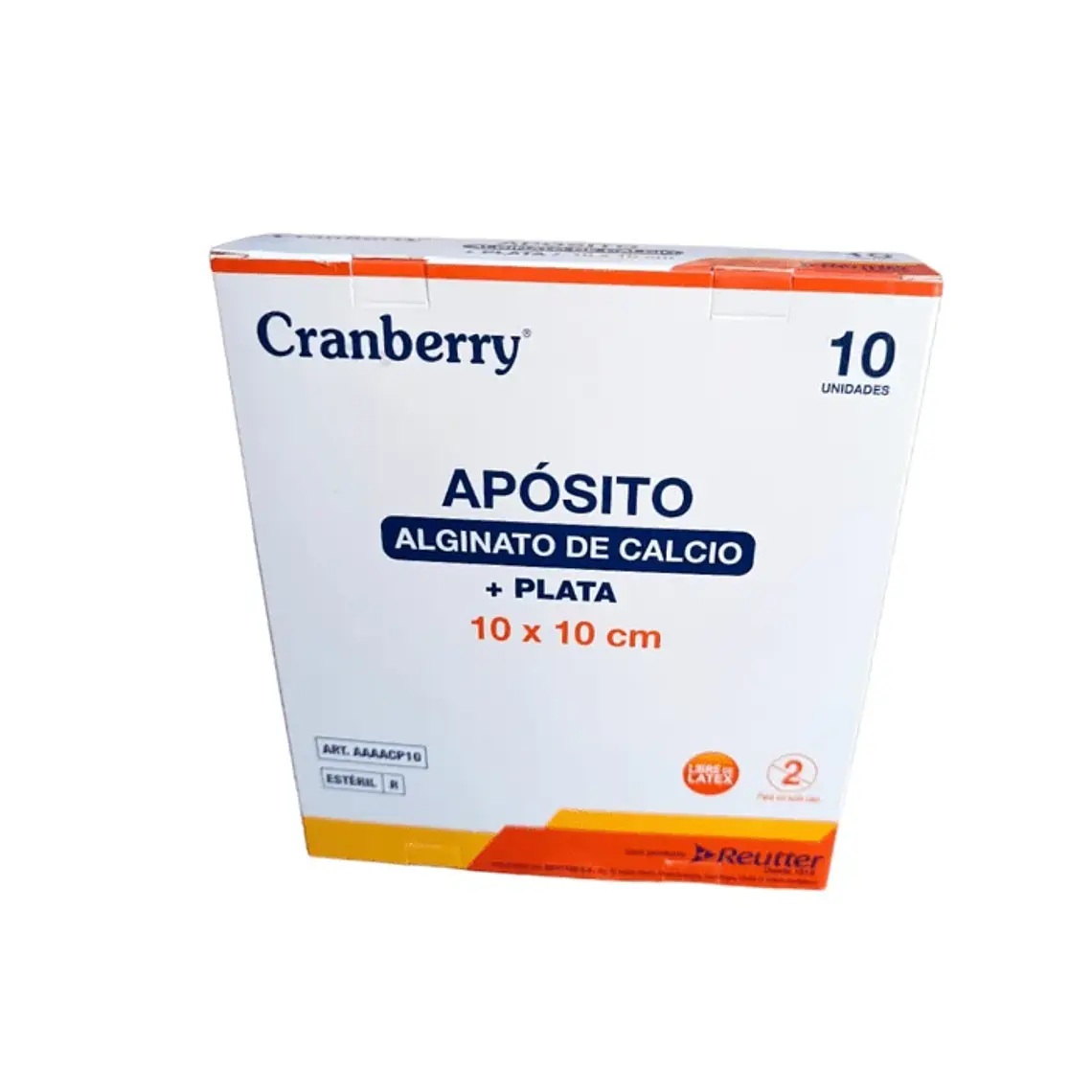 APOSITO ALGINATO DE CALCIO+PLATA 10X10CM - UNIDAD 1