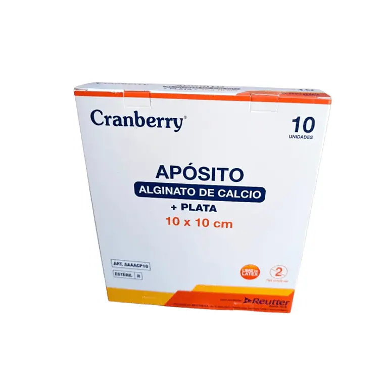 APOSITO ALGINATO DE CALCIO+PLATA 10X10CM - UNIDAD 1