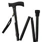 BASTON PLEGABLE NEGRO/CAFE - CON CORDEL DE MUÑECA - Miniatura 2