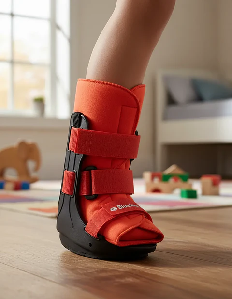 BOTA INMOVILIZADORA PEDIATRICA TALLA M - ROJA