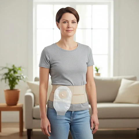 FAJA COLOSTOMIA 2 BANDAS / CINTURON COLOSTOMIA- TALLA L