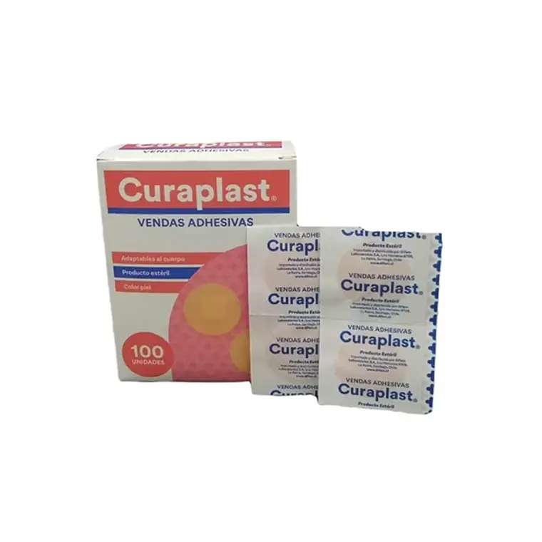 VENDAS ADHESIVAS REDONDA 100 UNIDADES - CURAPLAST 2