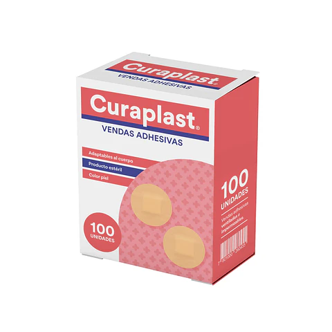 VENDAS ADHESIVAS REDONDA 100 UNIDADES - CURAPLAST