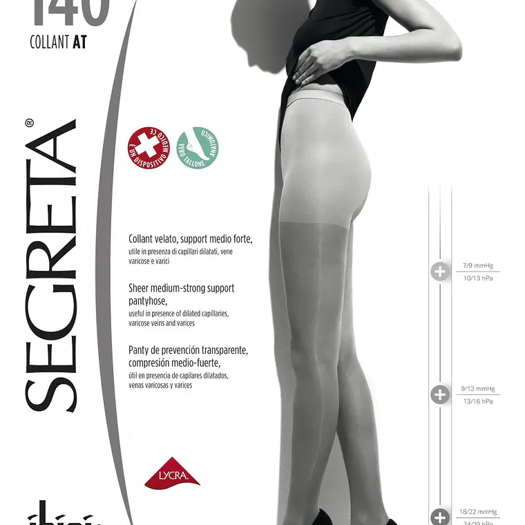 Panty Ibici Segreta 140 compresión graduada 18-22 mmHg = 15-20 mmHg 1