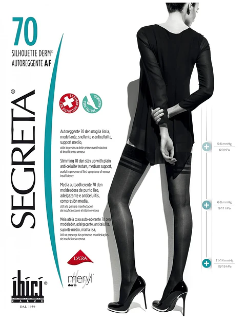 MEDIA MUSLO LINEA 70 SEGRETA - COMPRESION (11-14mmHG)