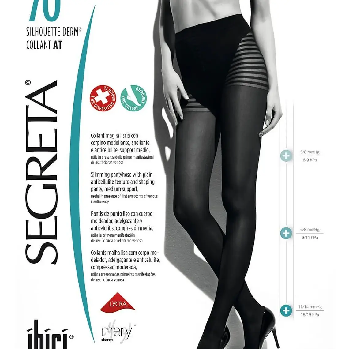Panty Ibici Silhouette 70 Derm compresión graduada 11-14 mmHg 1
