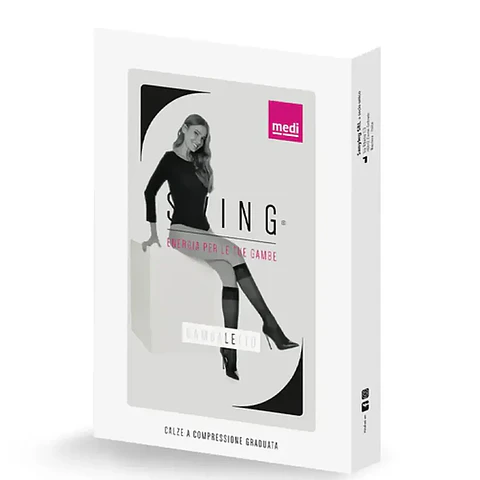 MEDIA CORTA SWING NEGRO 140 DEN - 18 mmhg C/COMPRESION 41 -42