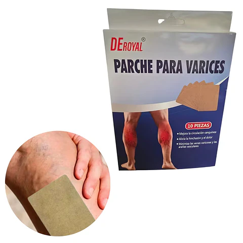 PARCHE PARA VARICES 10 UNIDADES - DEROYAL