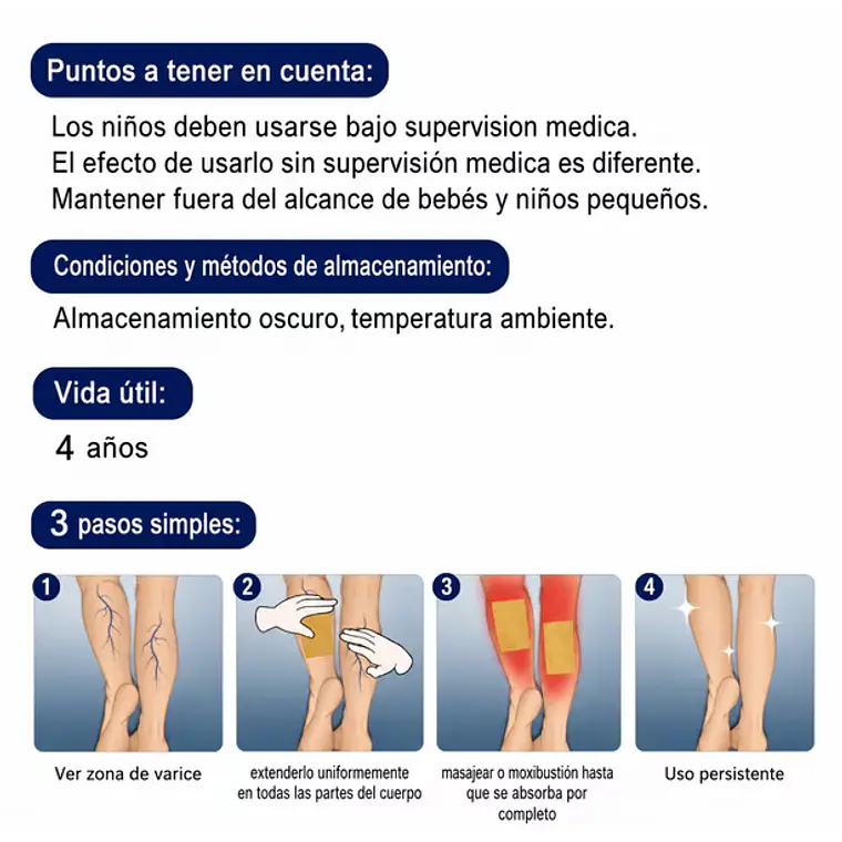 PARCHE PARA VARICES 10 UNIDADES - DEROYAL 2