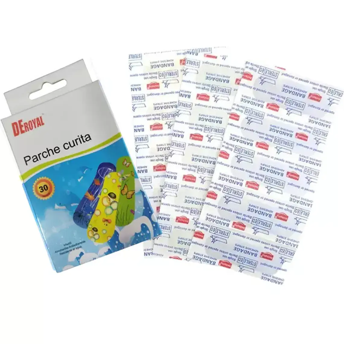 PARCHE CURITA INFANTIL FLUOR - 30 PCS 2