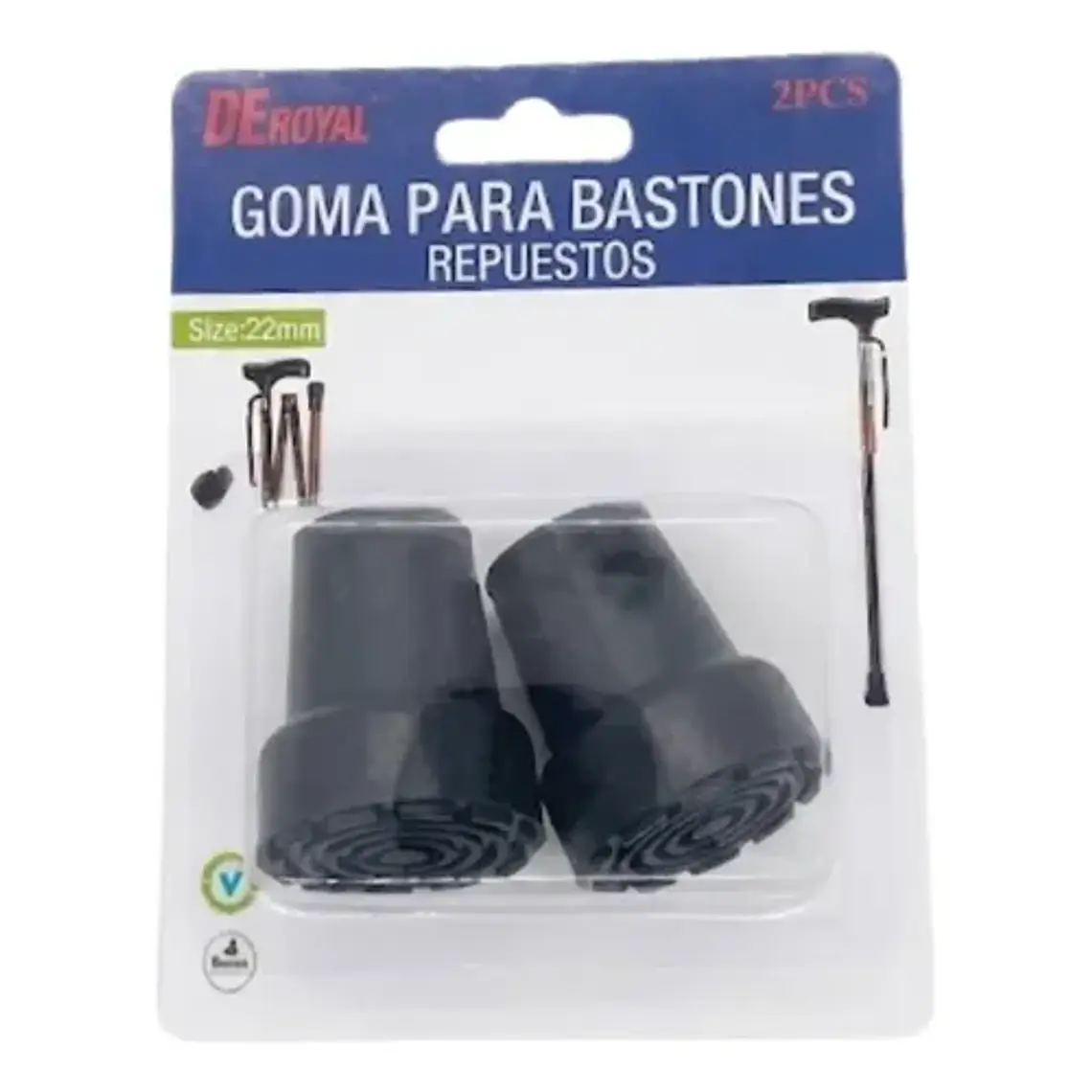 GOMA PARA BASTON 2UNIDADES DEROYAL 1