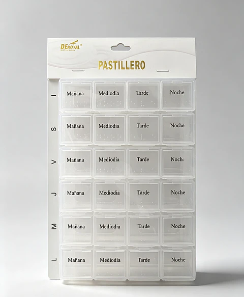 PASTILLERO SEMANAL 4 TIEMPOS - TRANSPARENTE
