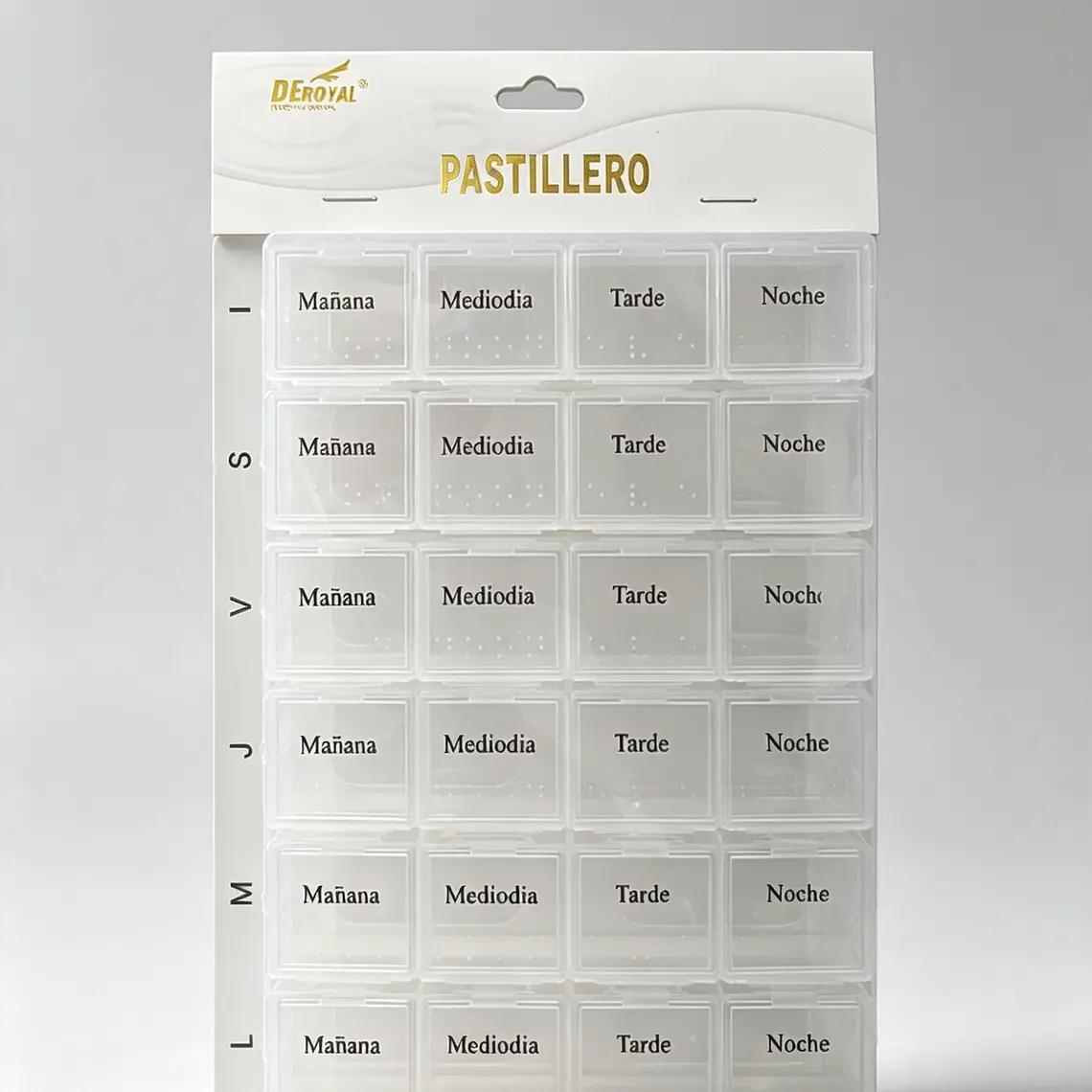 PASTILLERO SEMANAL 4 TIEMPOS - TRANSPARENTE 1