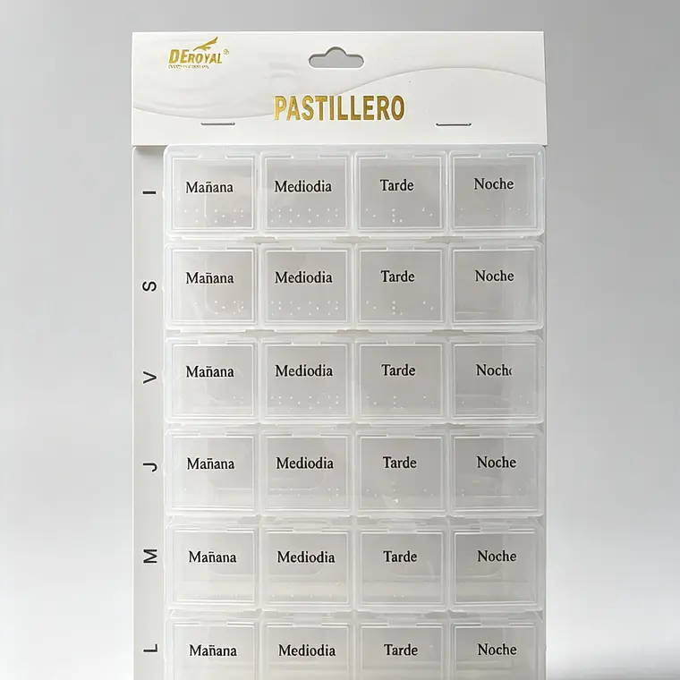PASTILLERO SEMANAL 4 TIEMPOS - TRANSPARENTE 1