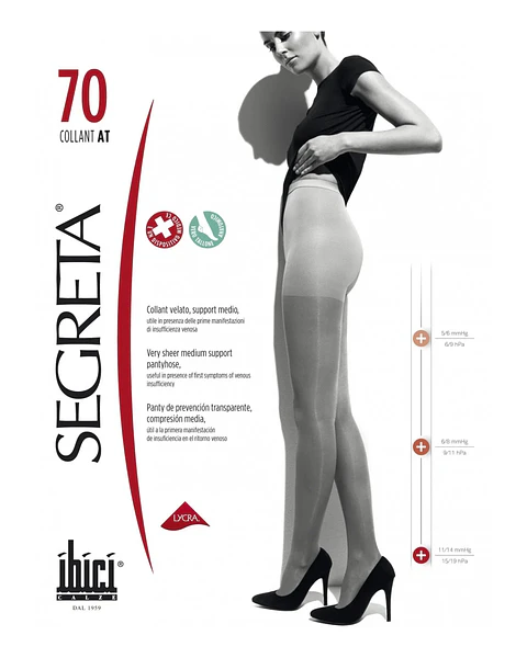 Panty Ibici Segreta 70 compresión graduada 11-14 mmHg