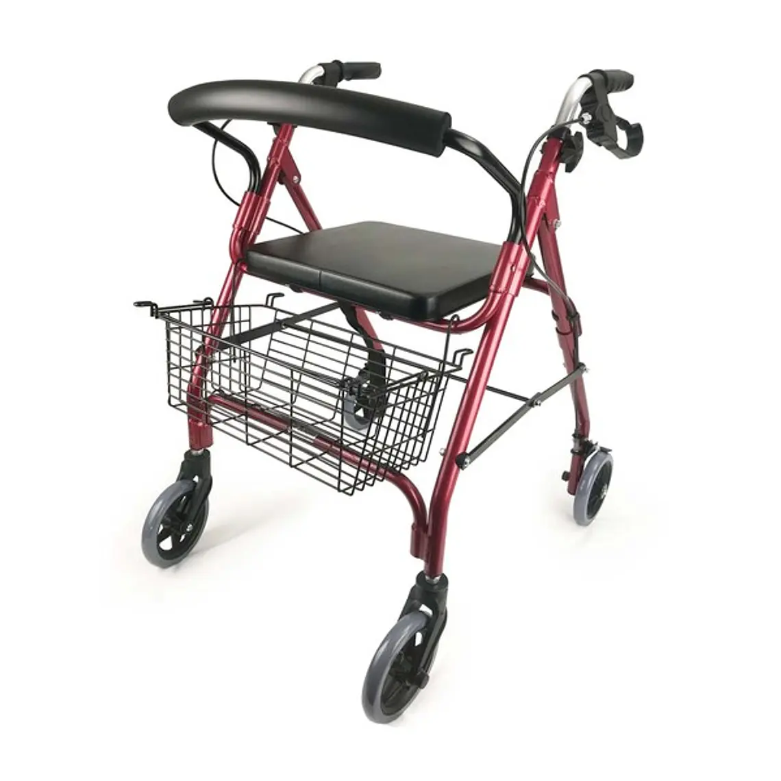 ANDADOR ROJO CON ASIENTO Y CANASTO 1