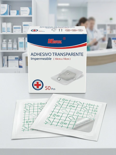 ADHESIVO TRANSPARENTE IMPERMEABLE 10CM X10CM