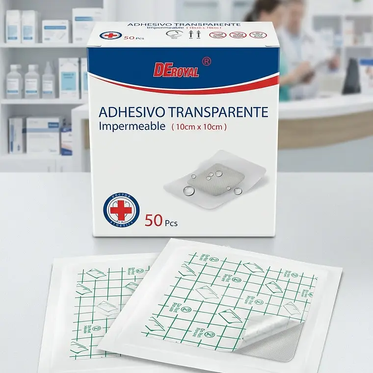ADHESIVO TRANSPARENTE IMPERMEABLE 10CM X10CM 1